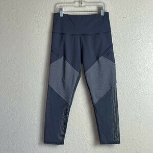 Ivivva Leggings Girl's Sz 14 Cropped Mid Rise Colorblock Athletic Stretch Gray